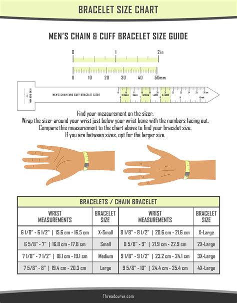 mens bangle size chart